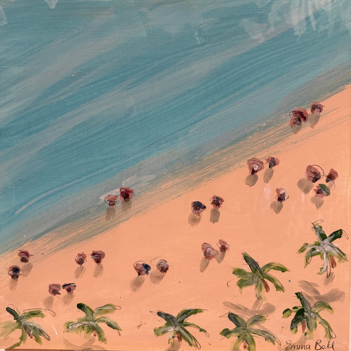 Small Beach painting 12x12