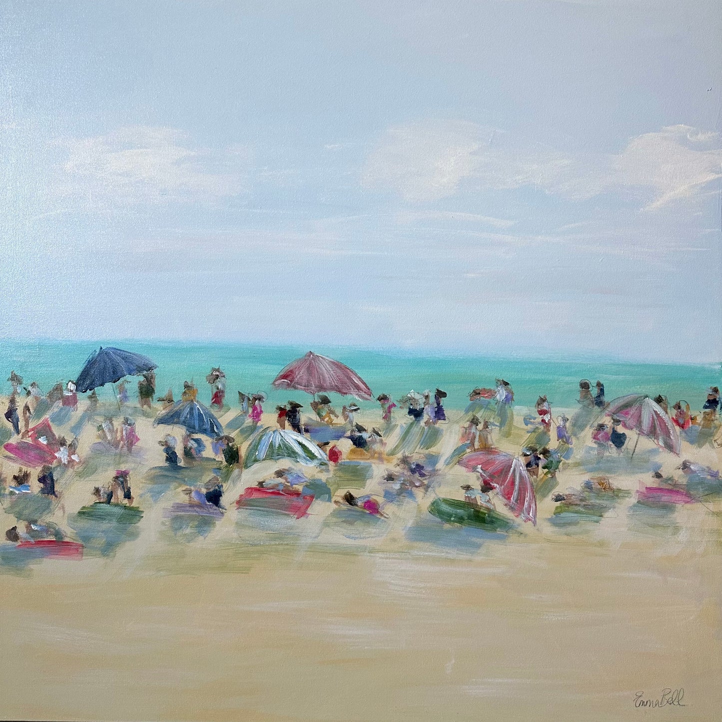 Pink and Blue Umbrellas II