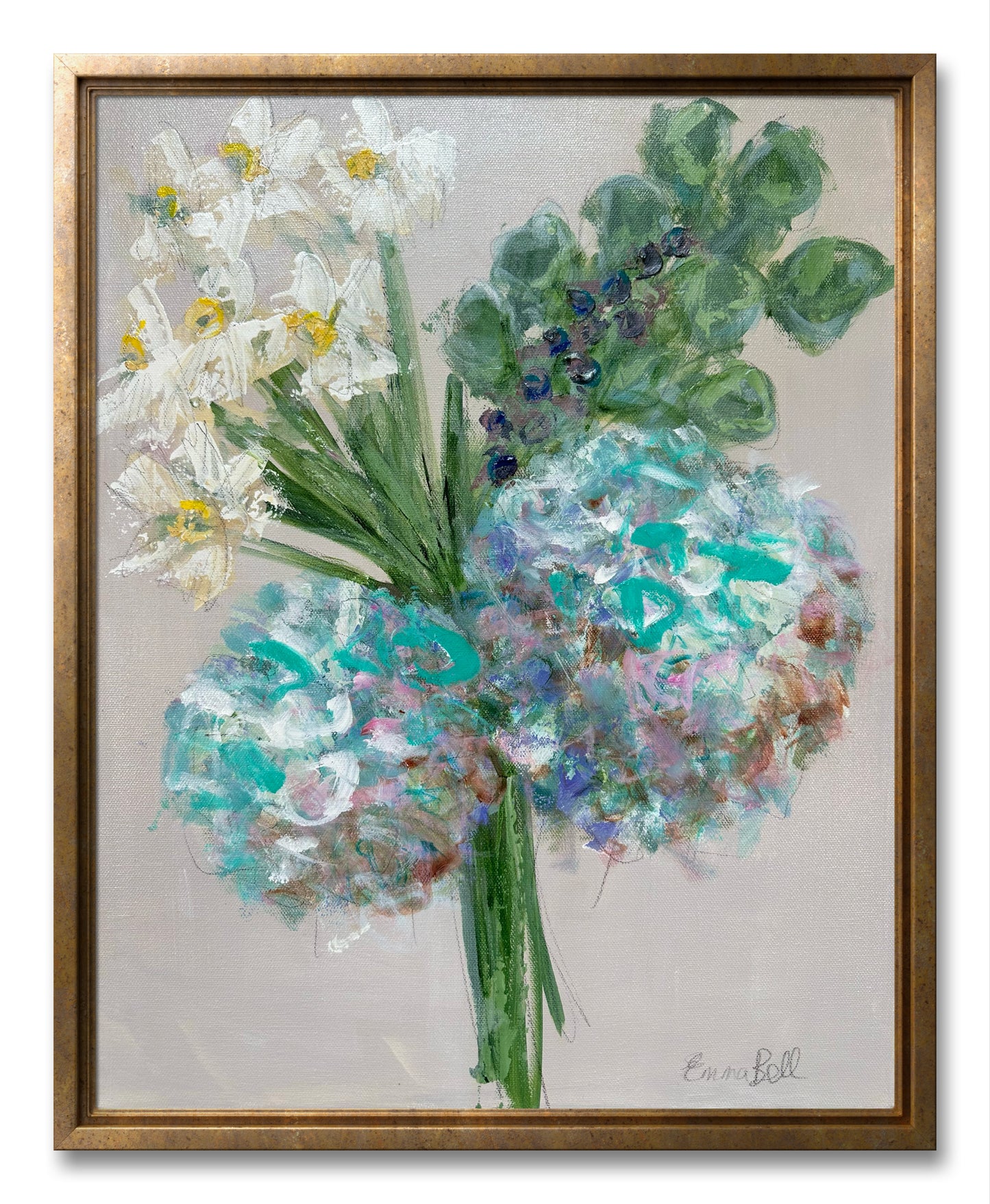 Aqua Hydrangea Bouquet