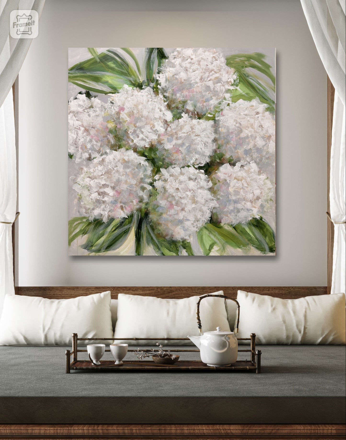 White Hydrangea Bloom