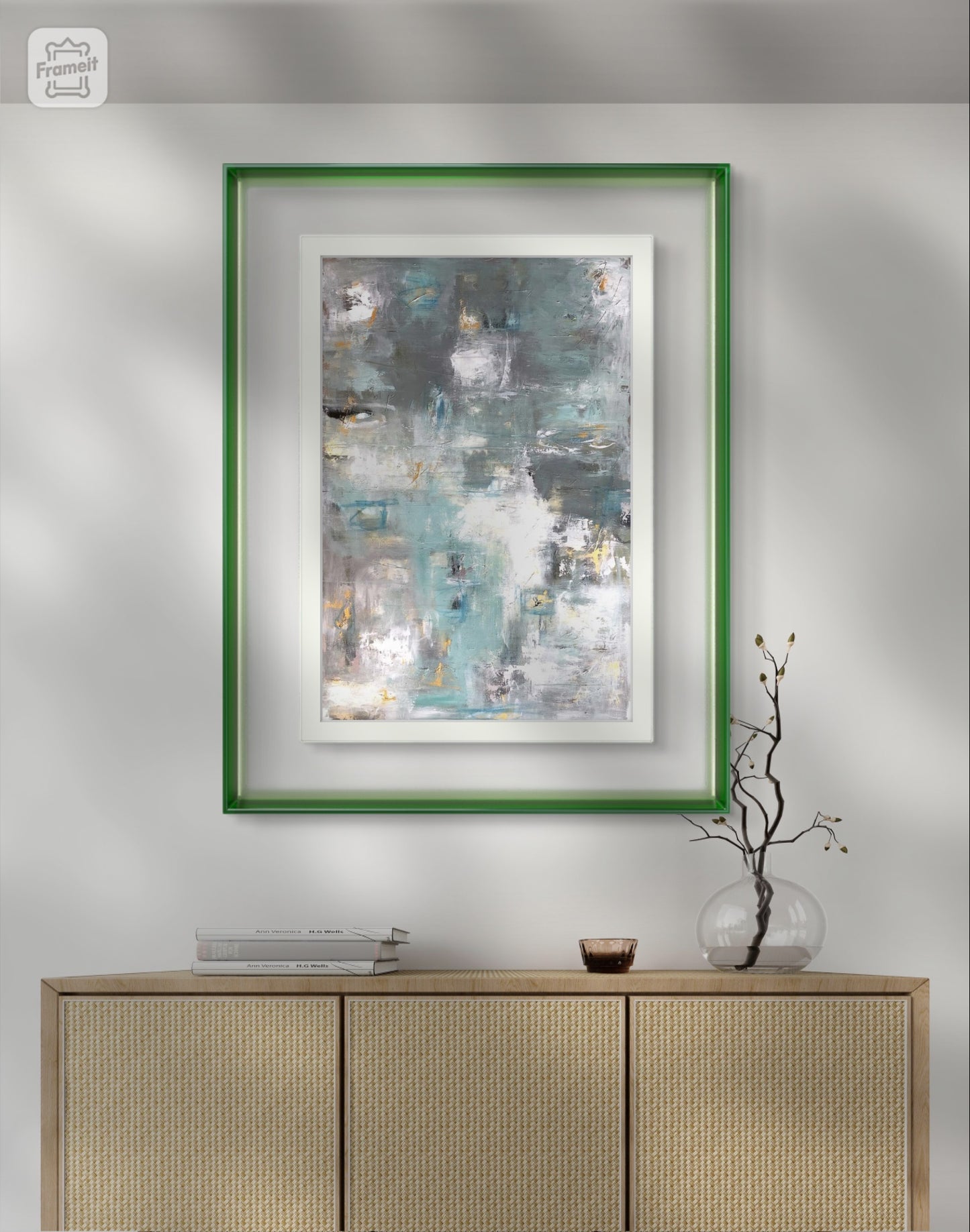 Gray Aqua Gold Illusion