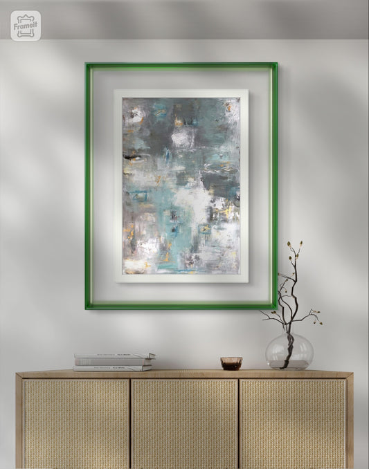 Gray Aqua Gold Illusion