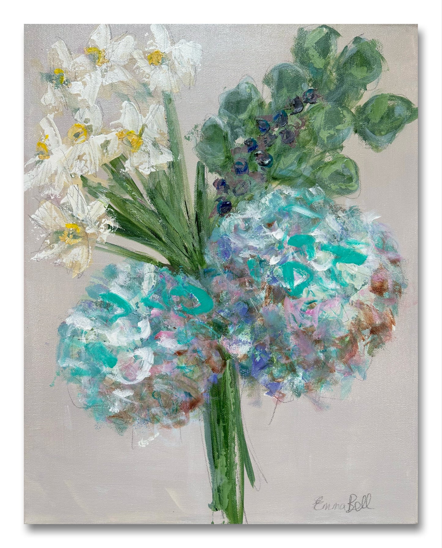 Aqua Hydrangea Bouquet