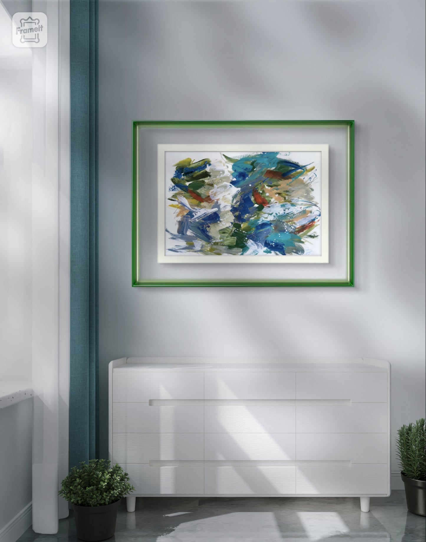 Aqua Floral Splash