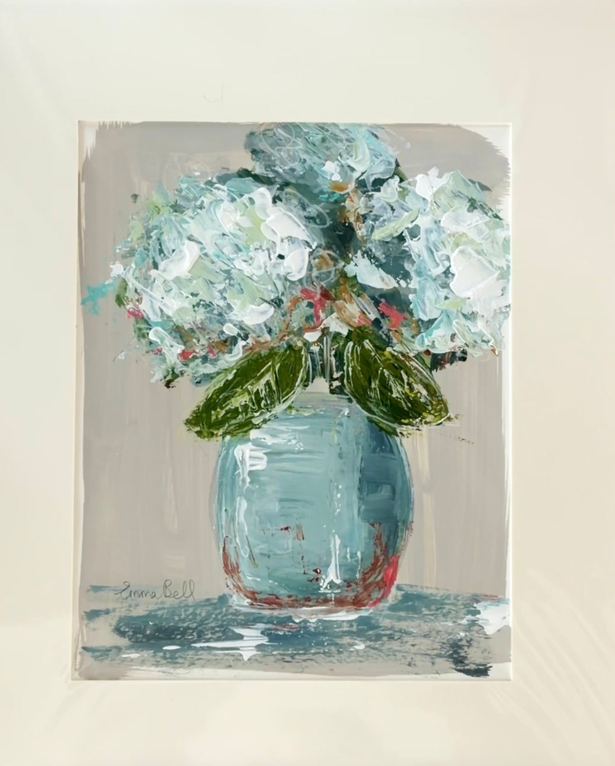 Blue hydrangeas 11x14