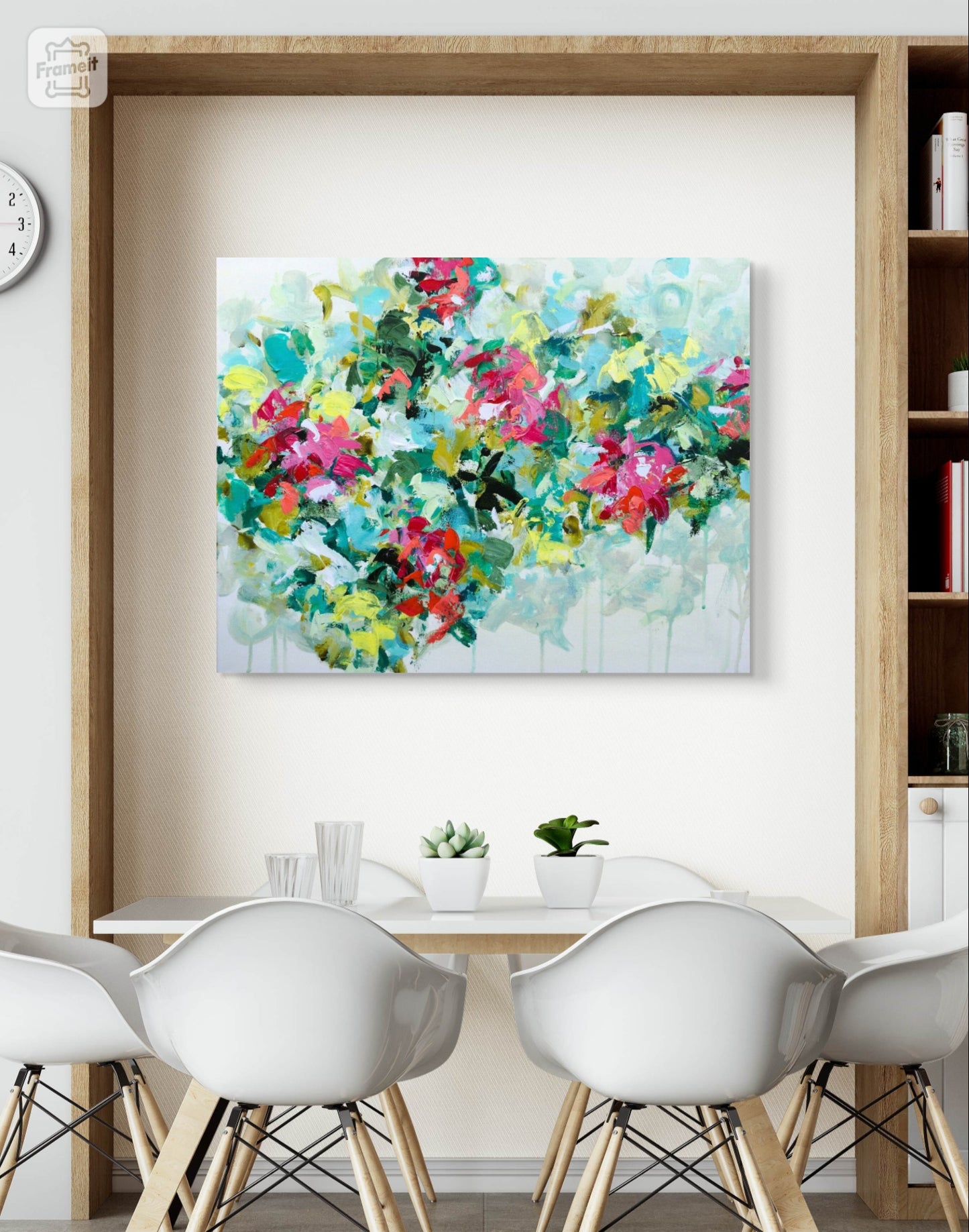 Aqua and Pink Floral Dance