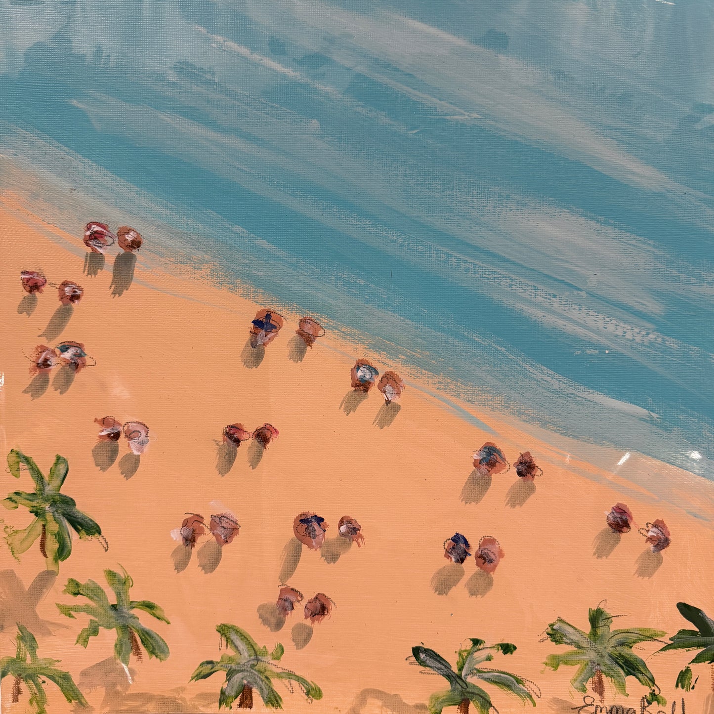 Small Beach painting 12x12