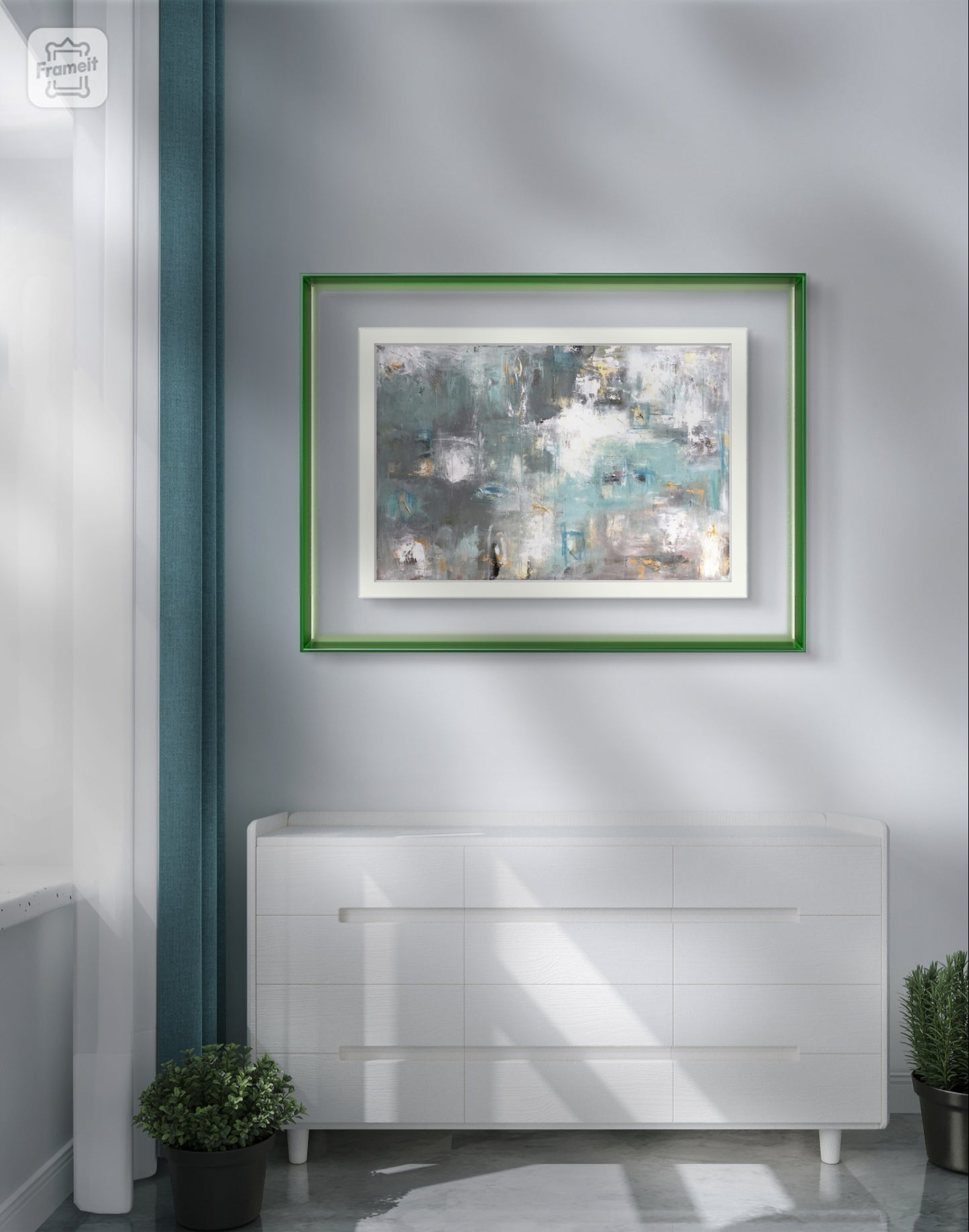 Gray Aqua Gold Illusion