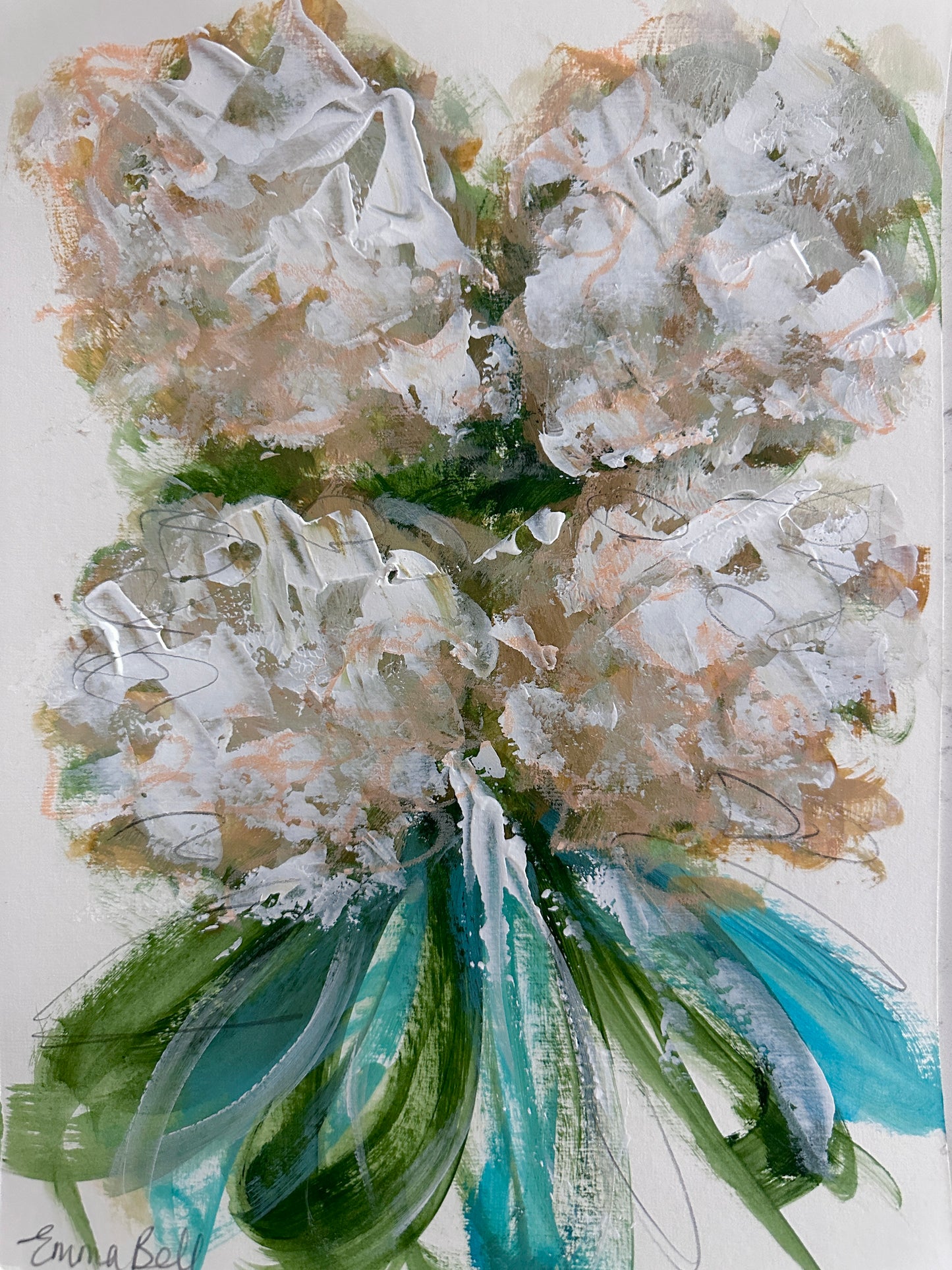 Small hydrangea painting