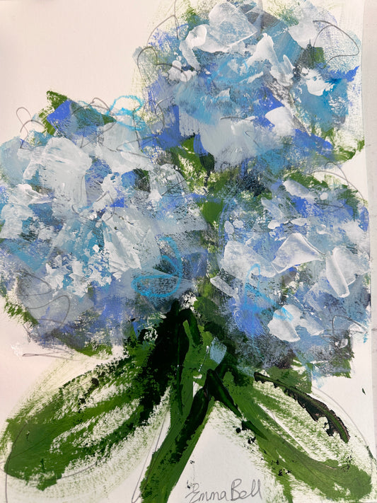 Small hydrangea painting