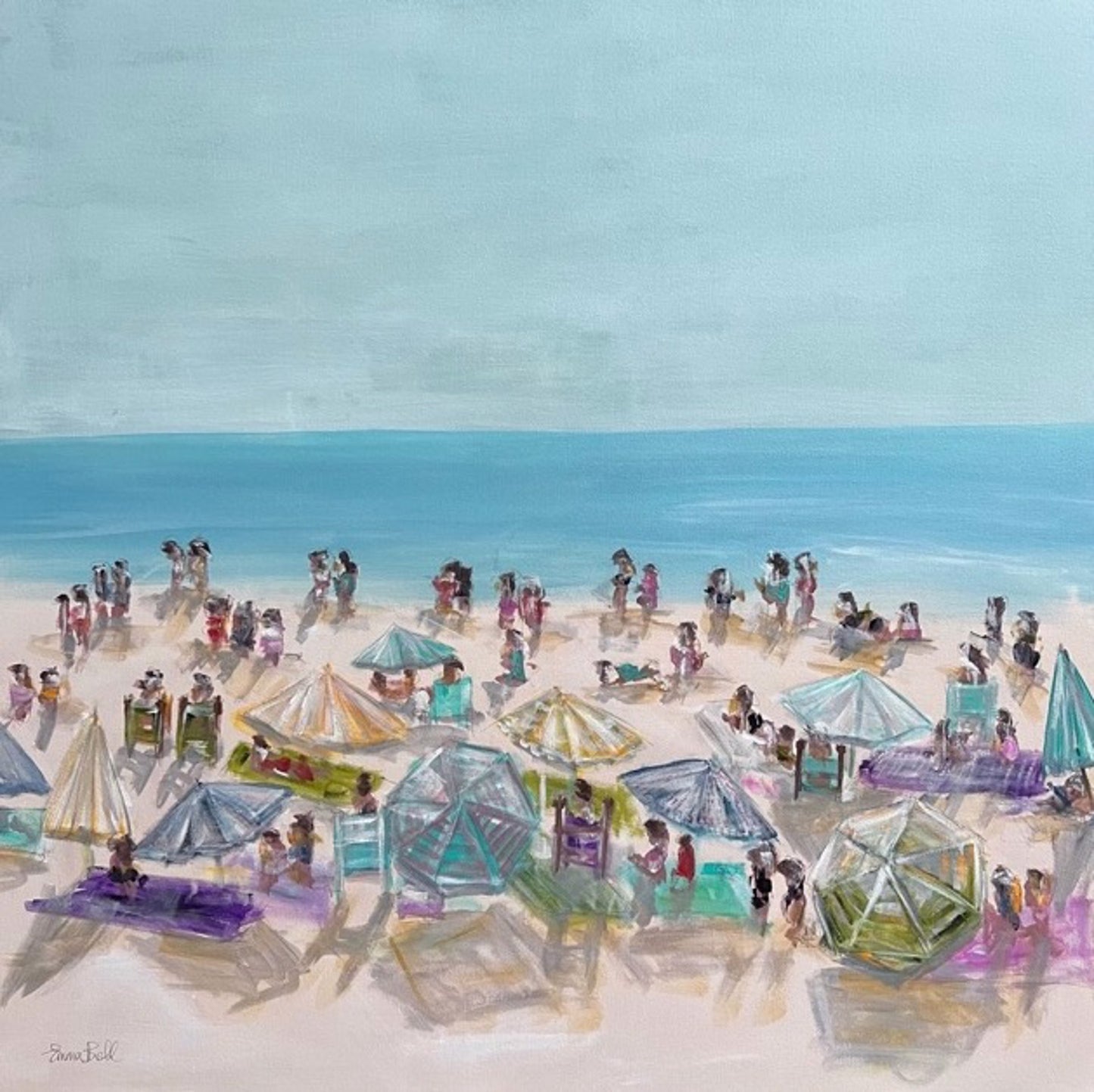 Deck chairs and umbrellas