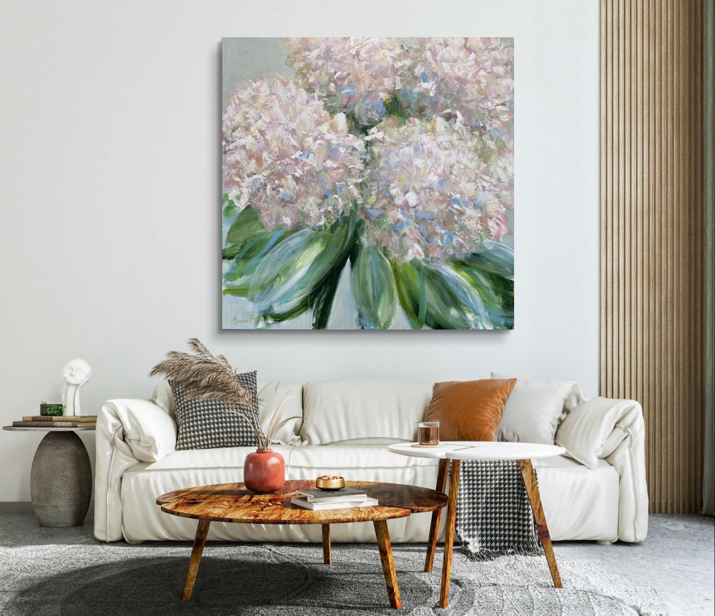 Beautiful blush Hydrangeas 48x48