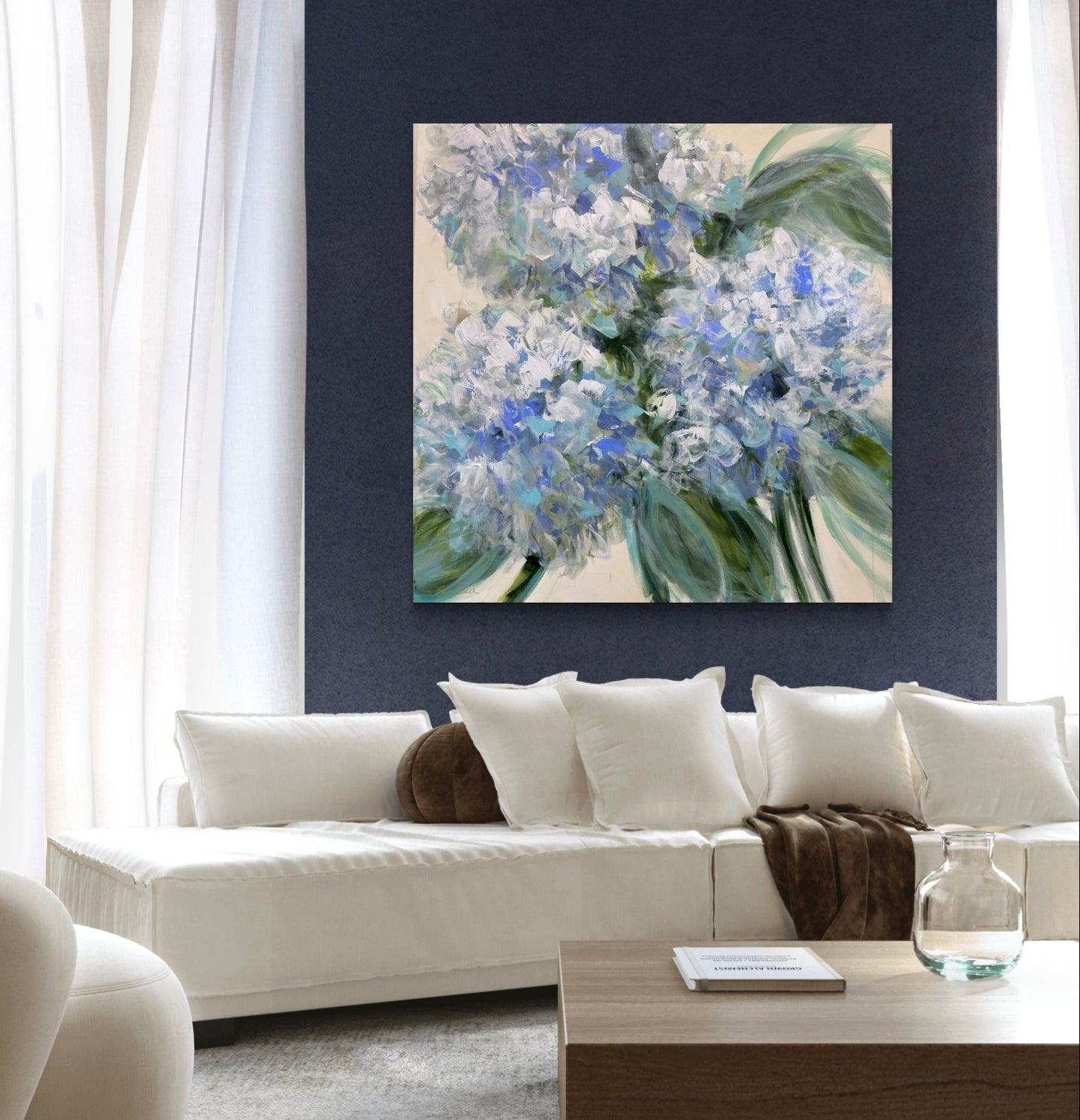 Muted Blue Hydrangeas