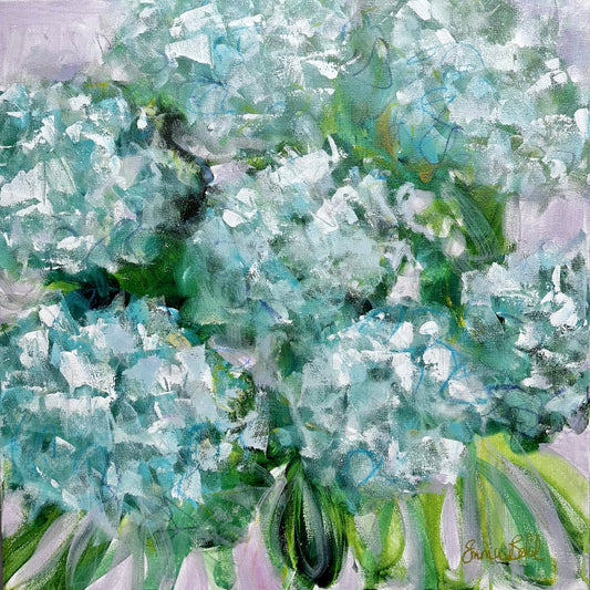 Blue Hydrangea Bloom