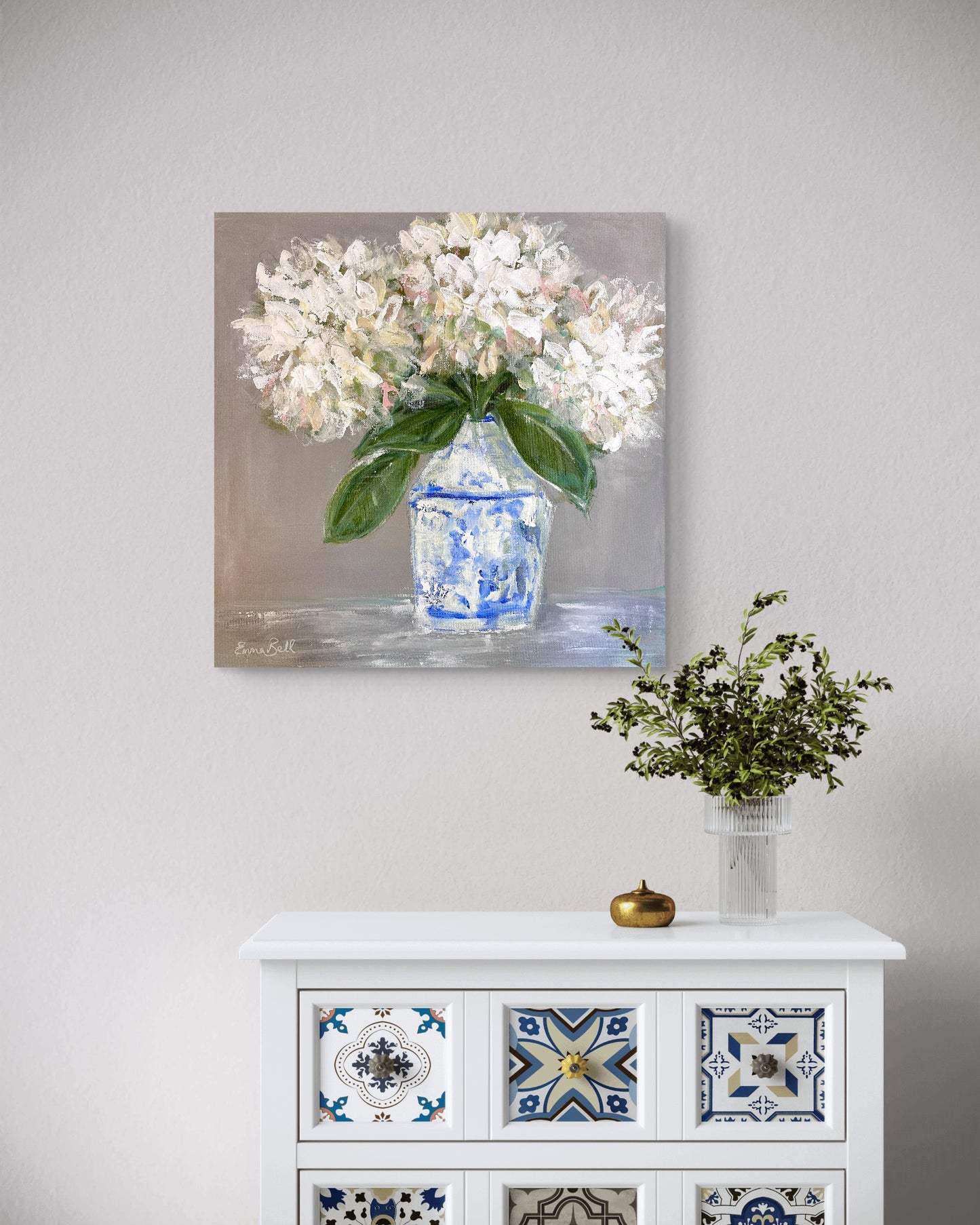 Hydrangeas and Chinoiserie