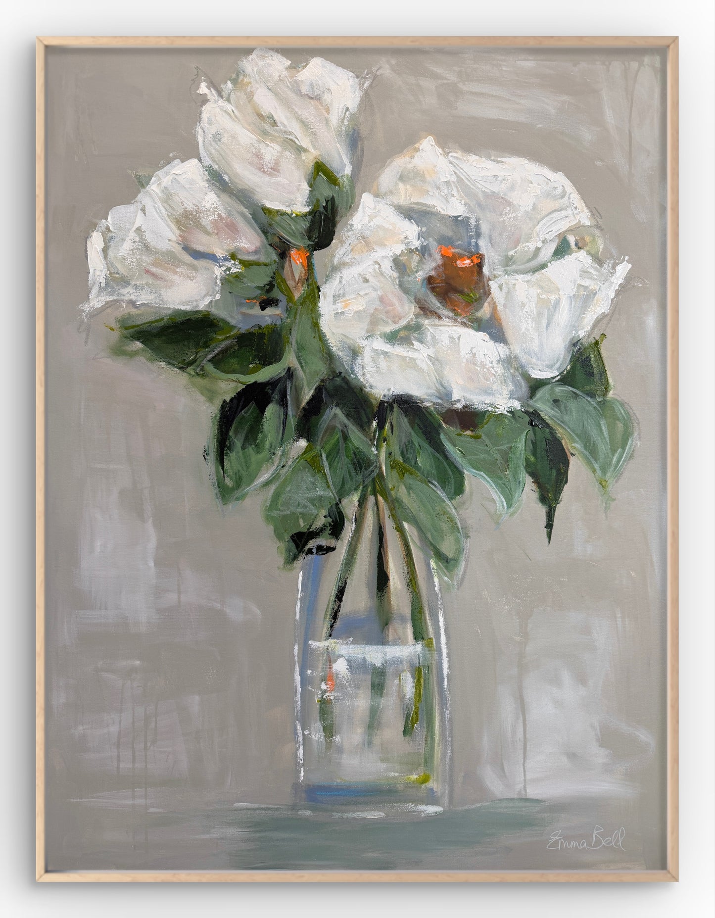 White Rose Vase