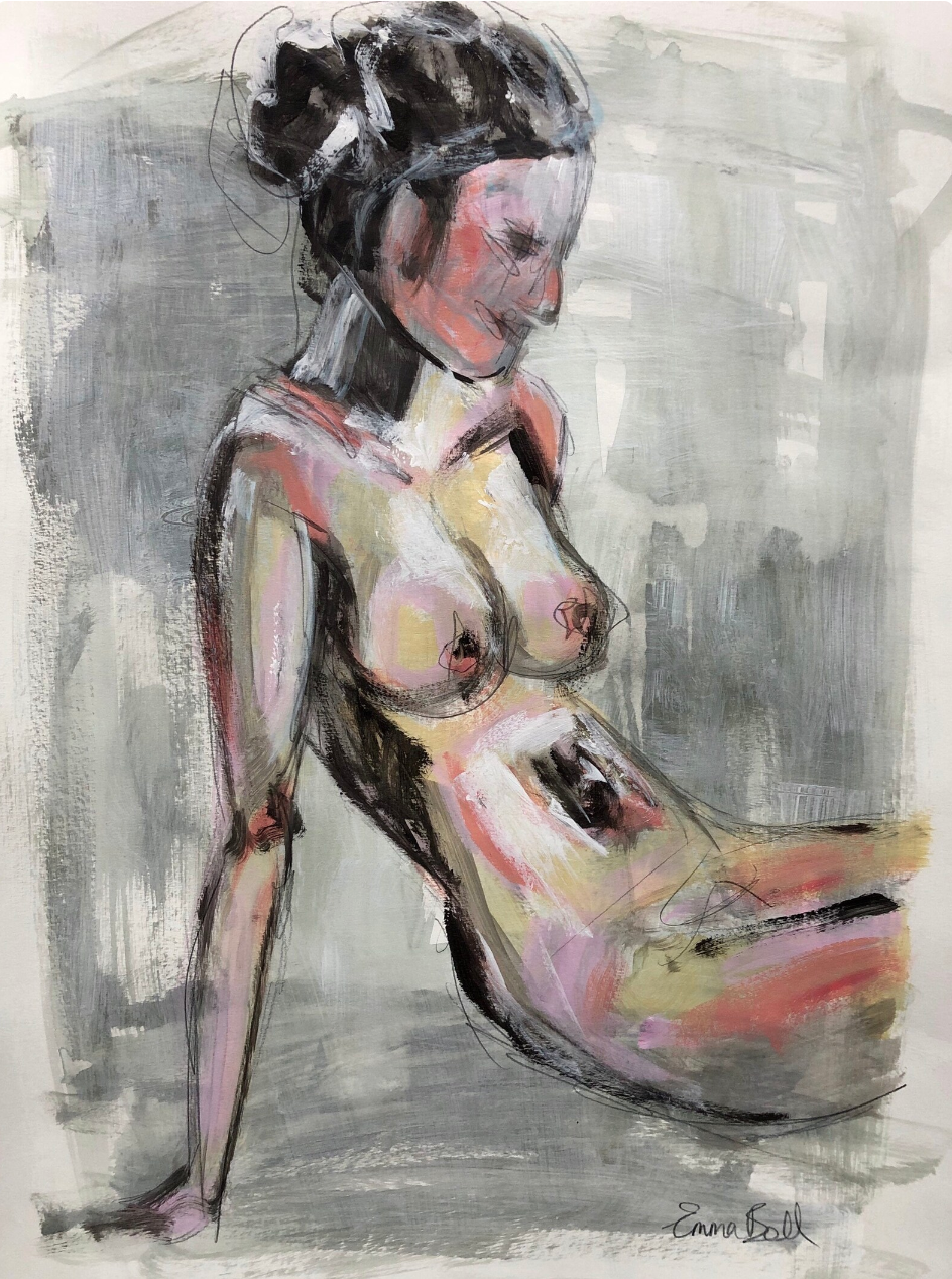 Front Figure in muted gray