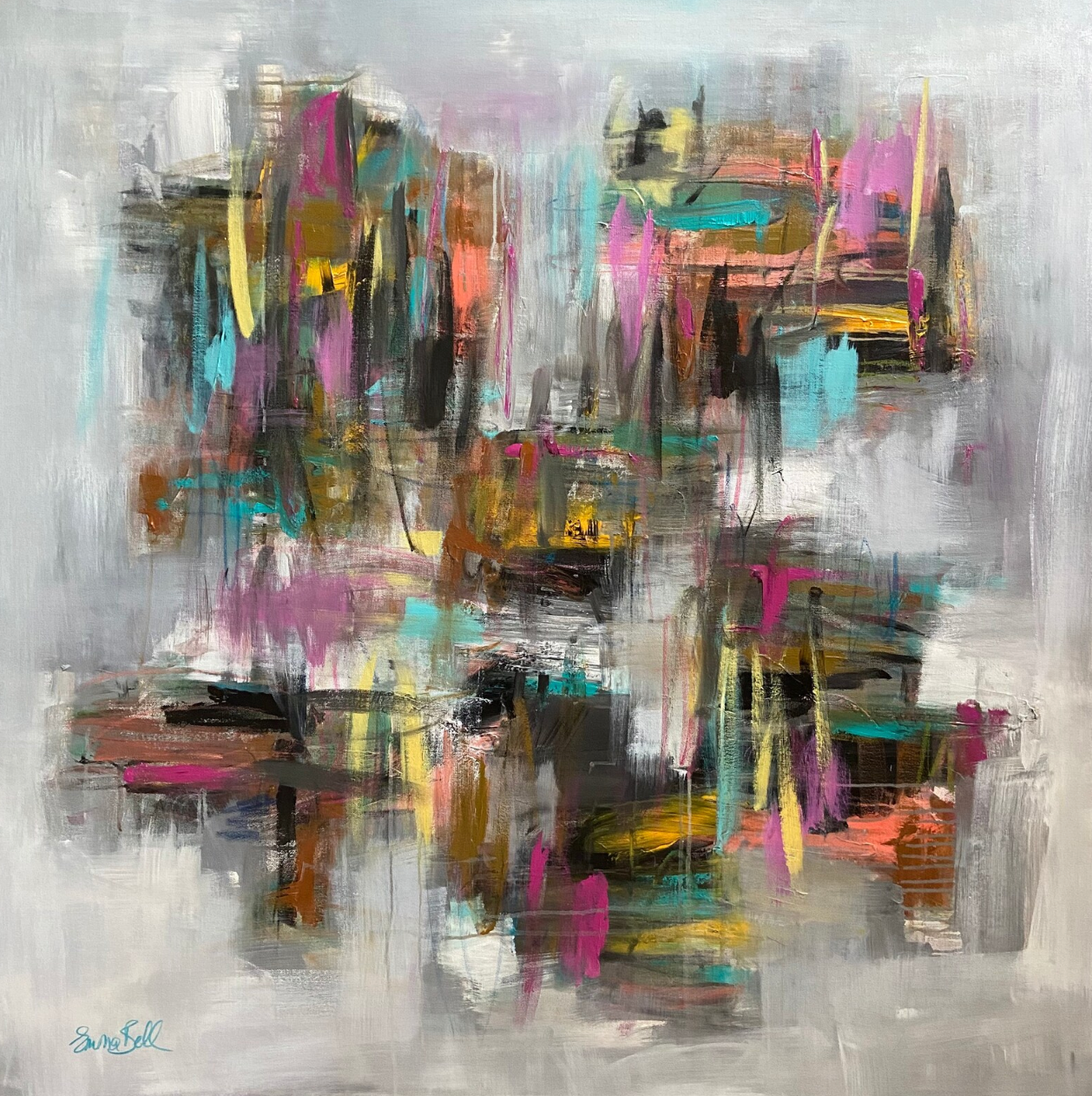 Color Collision Abstract