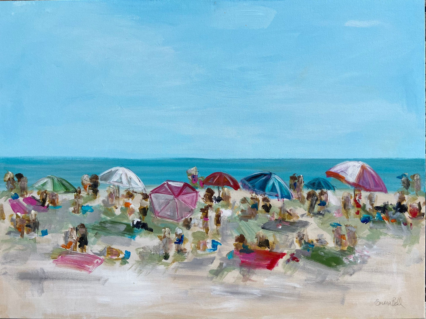 Claret and Blue Umbrellas