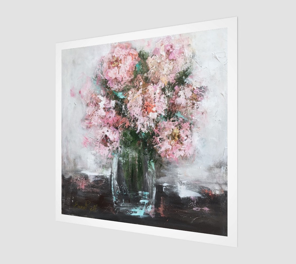 Vase of peonies