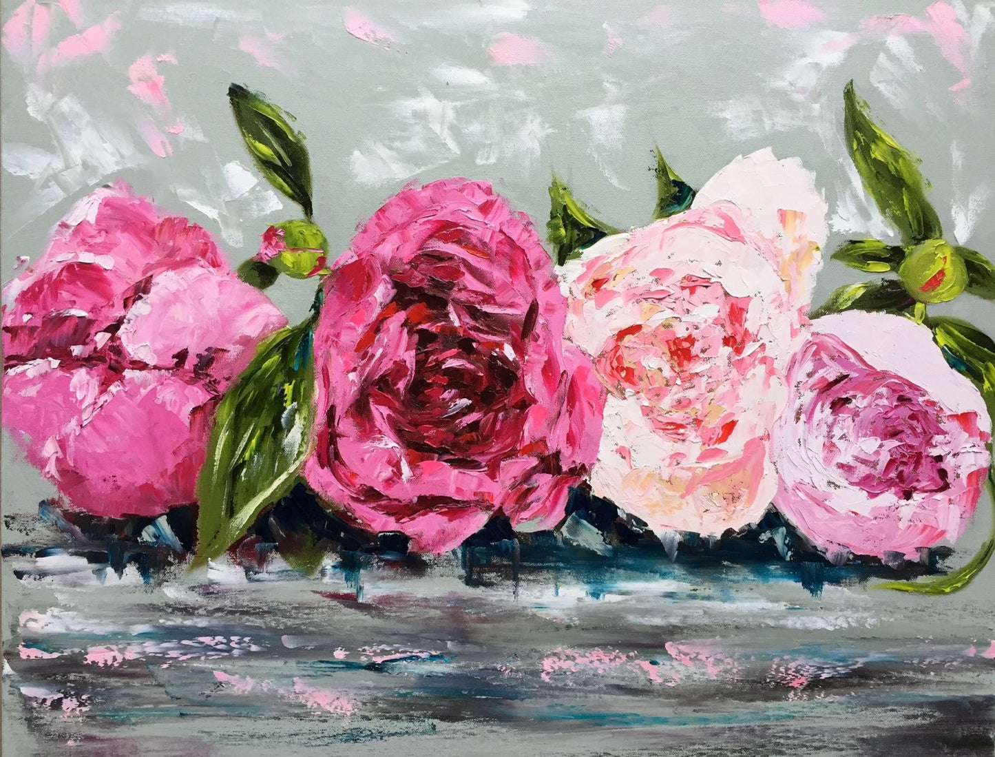 Row of Peonies
