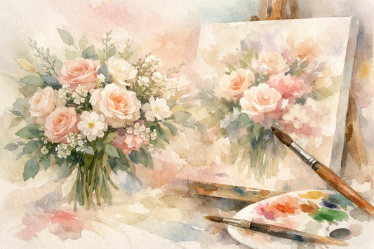 Wedding Flowers Turned Into Painting