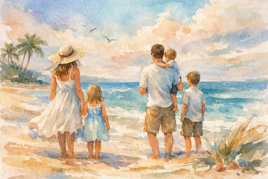 Beach Family Portrait Painting Ideas