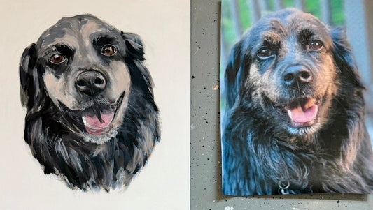 A Senior Dog Photo Transformed Into a Painting