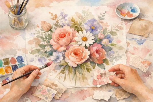 How a Mixed Media Floral Commission Works
