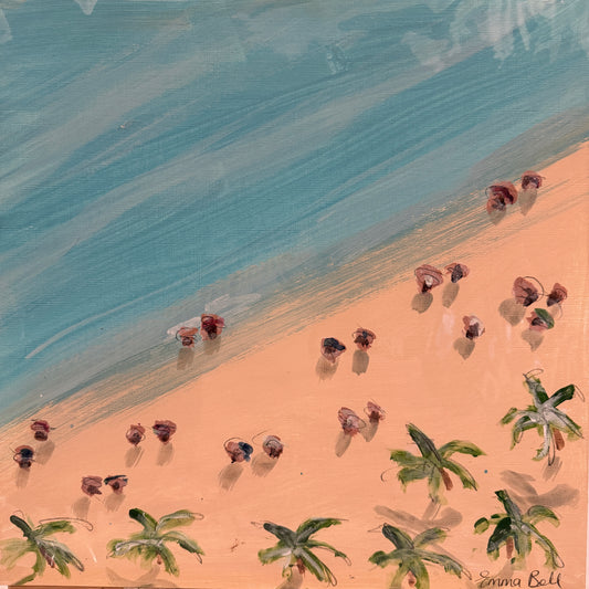 Small Beach painting 12x12