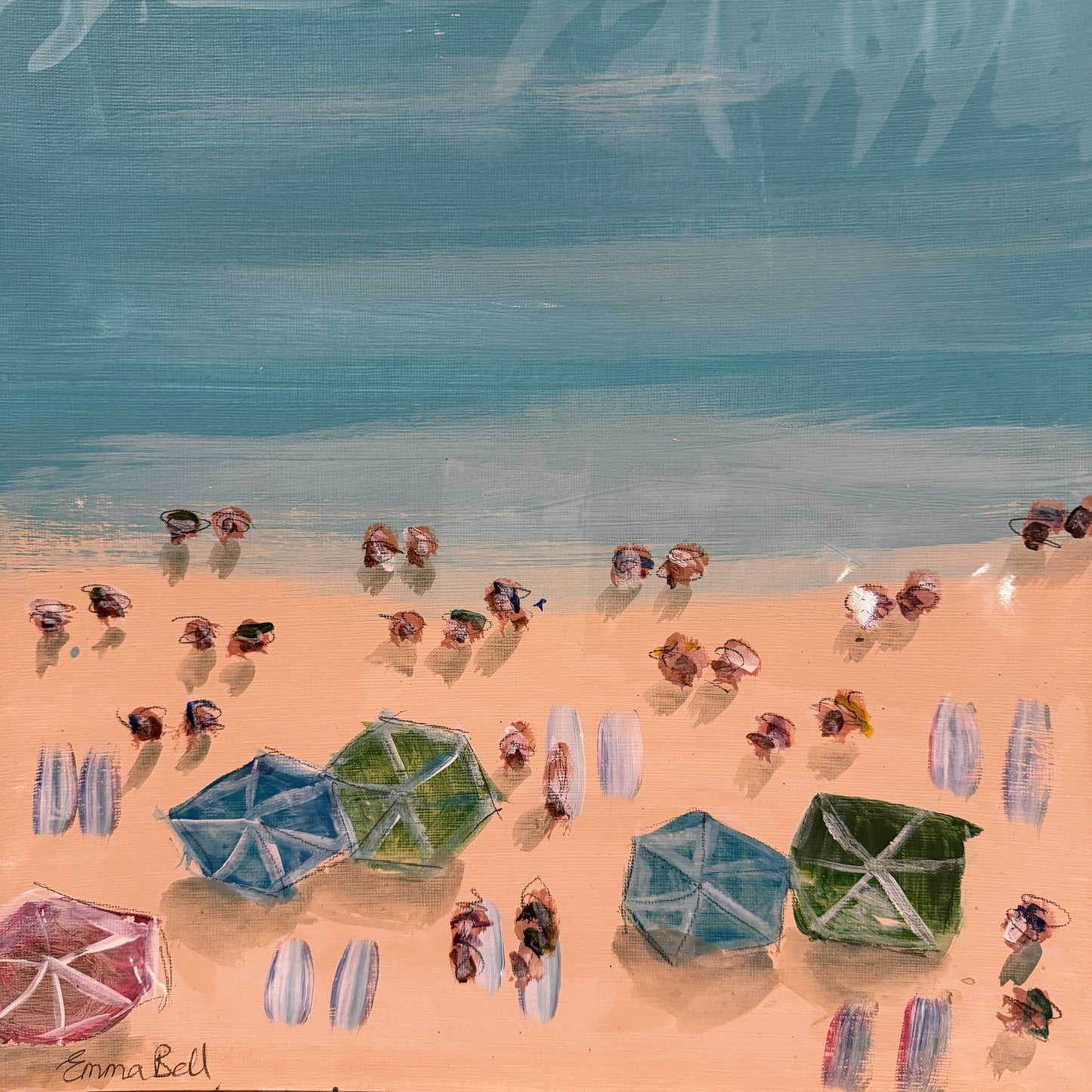 Small Beach painting 12x12