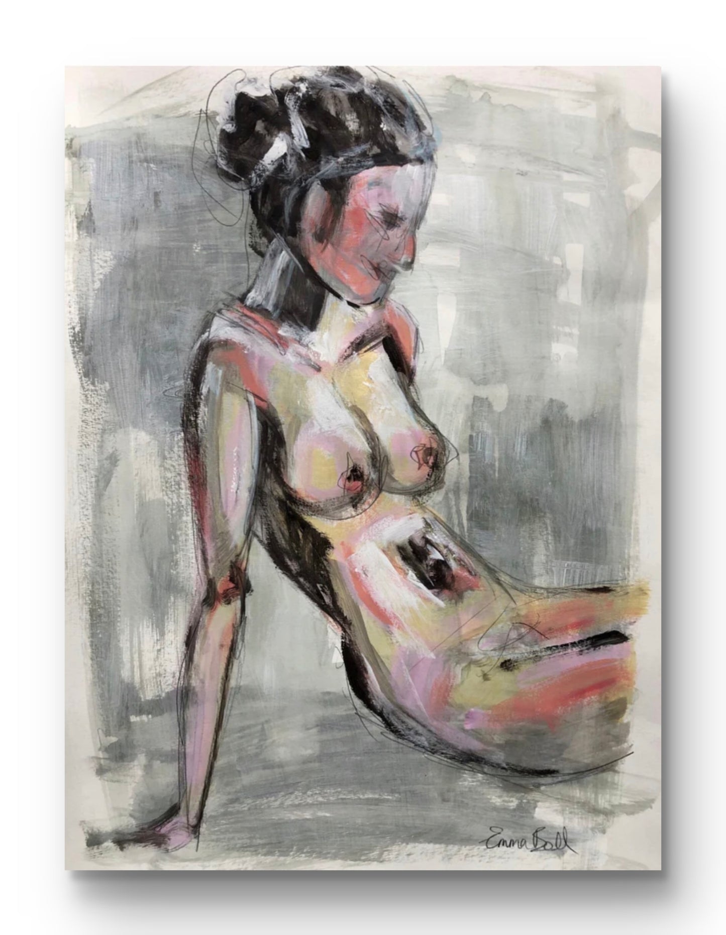 Front Figure in muted gray