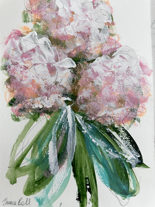 Small hydrangea painting