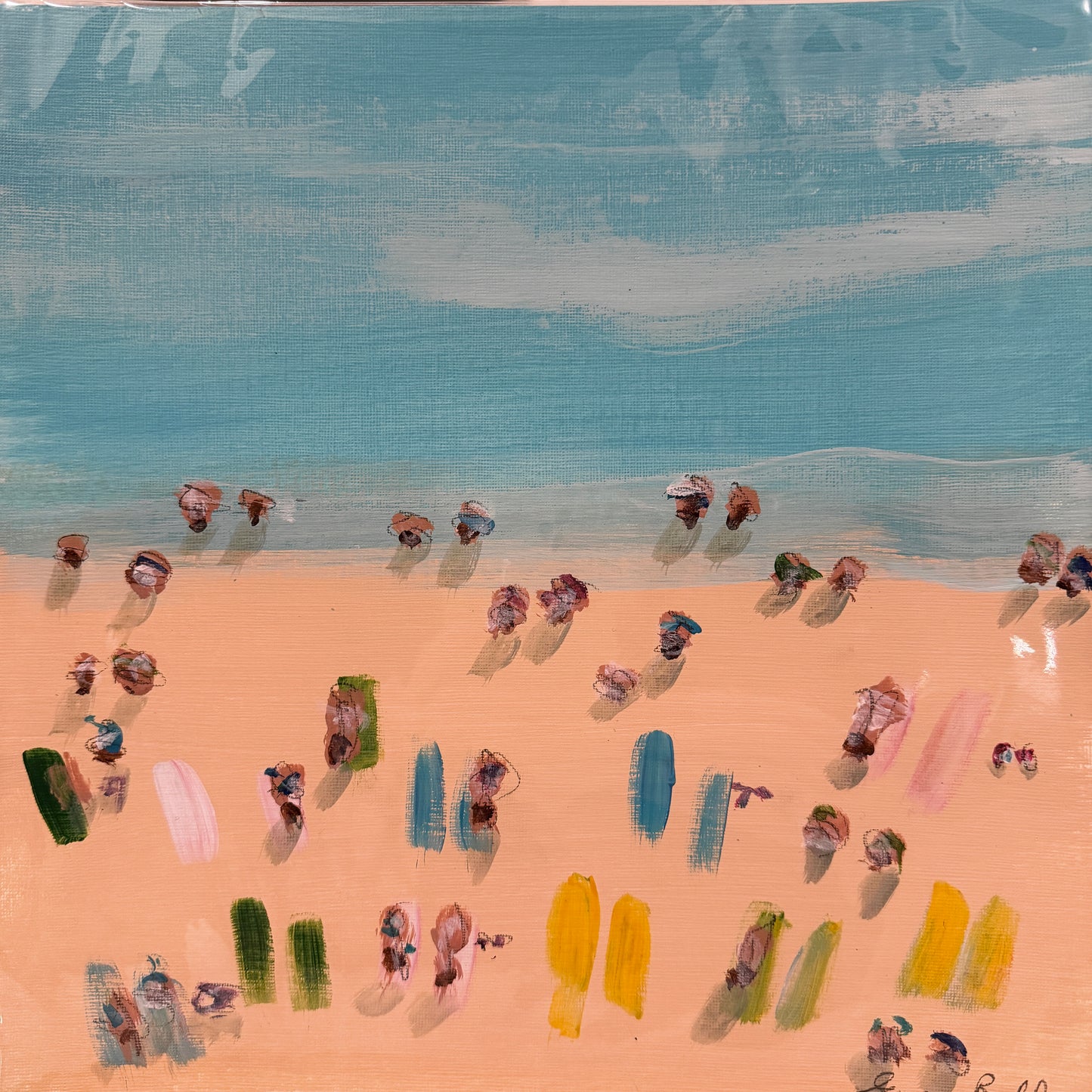 Small Beach painting 12x12