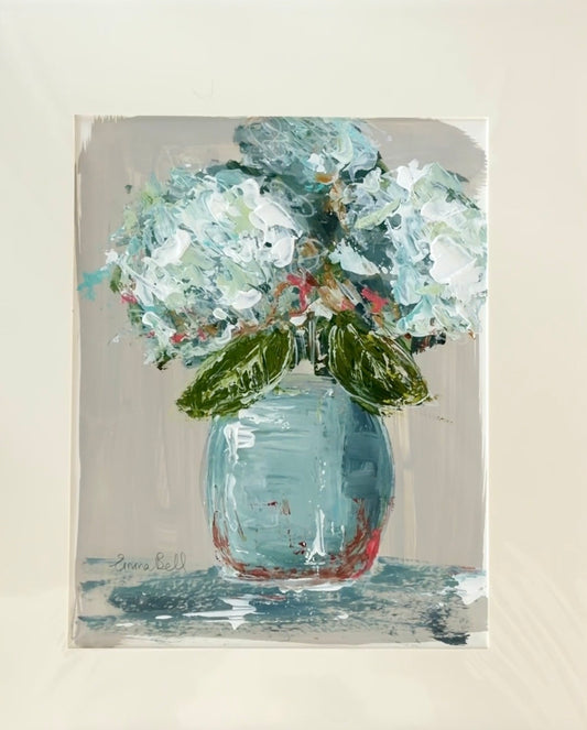 Blue hydrangeas 11x14