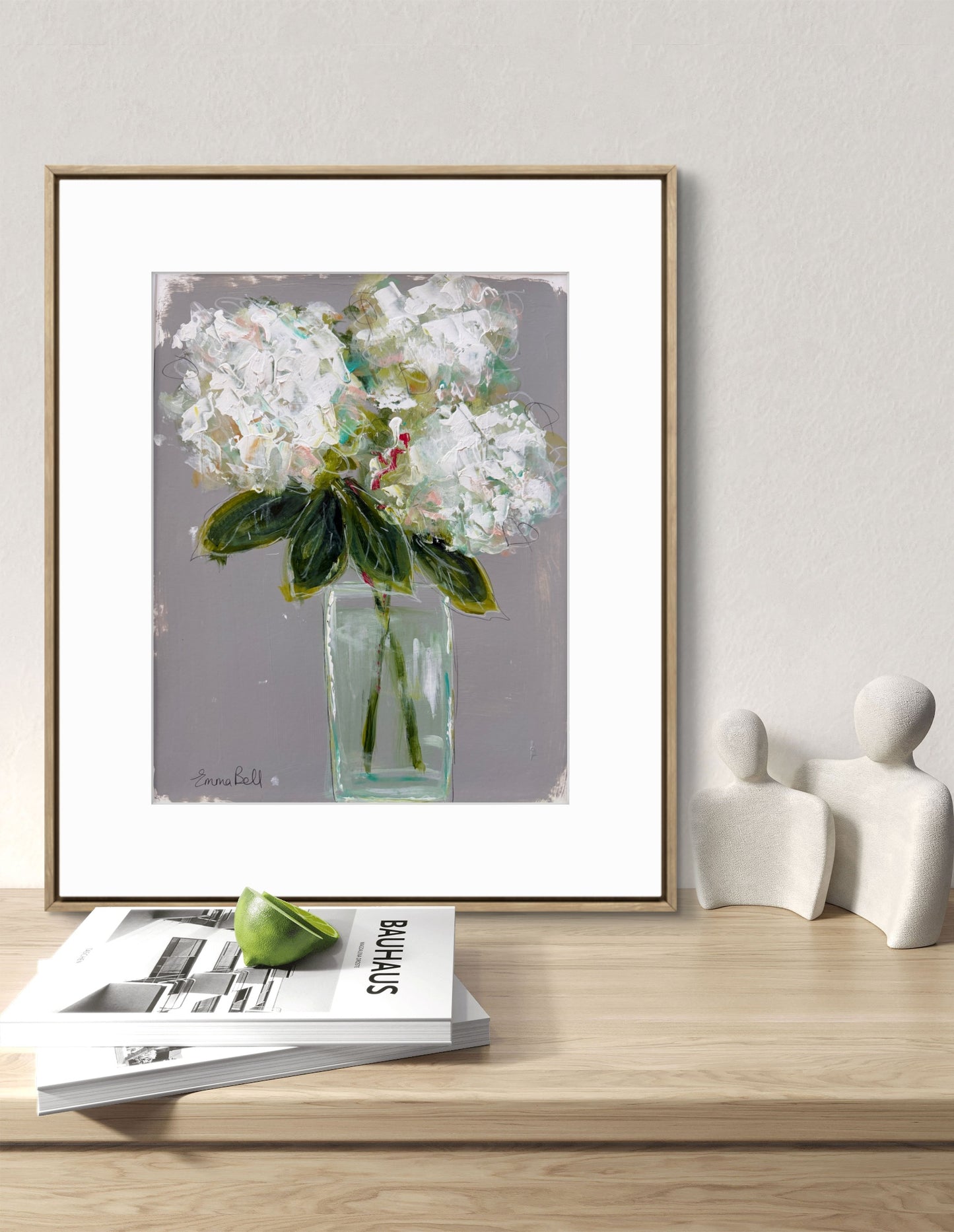 White hydrangeas 11x14