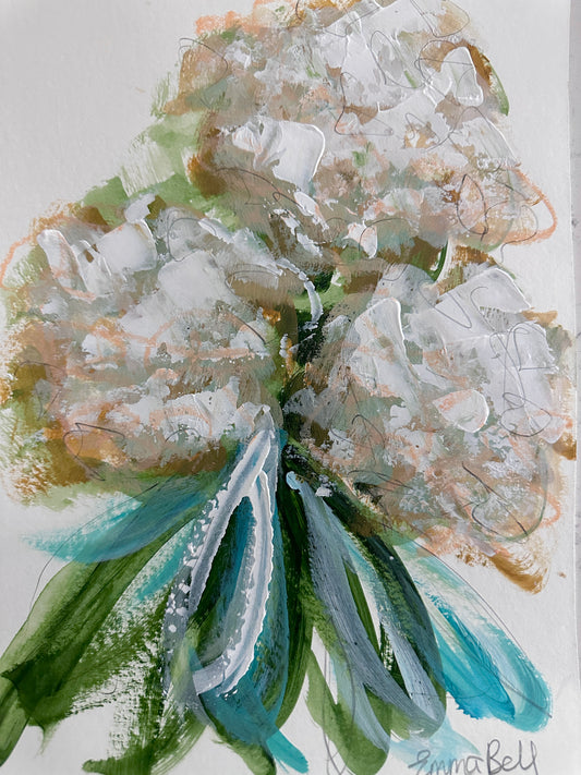 Small hydrangea painting