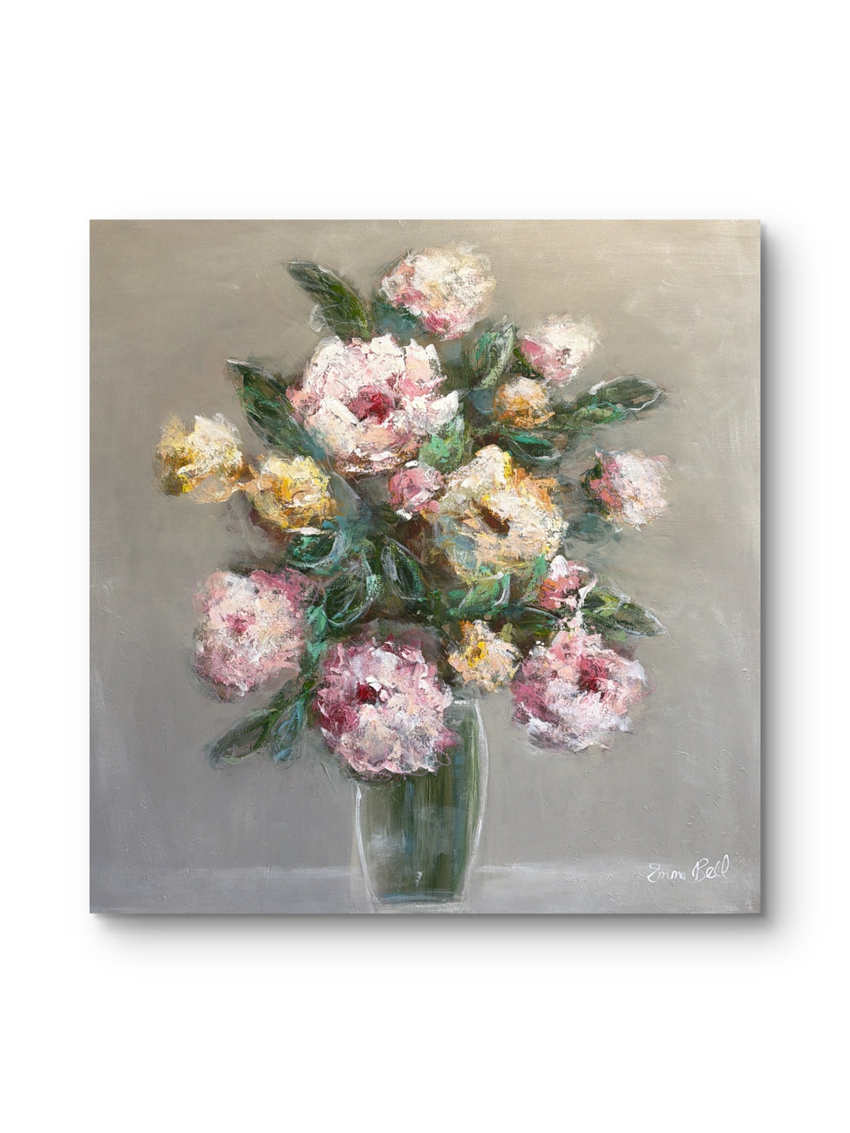 Muted Mocha Floral Vase