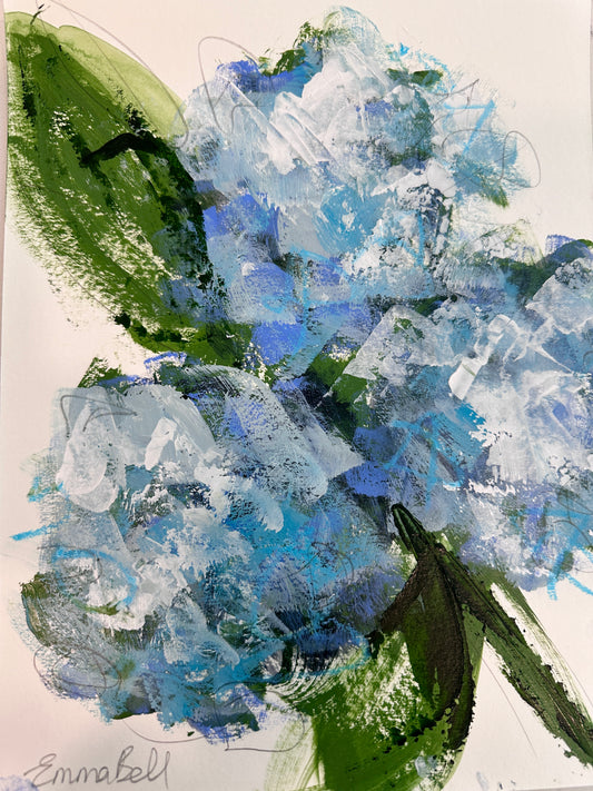 Small hydrangea painting