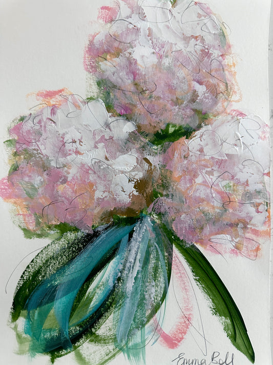 Small hydrangea painting