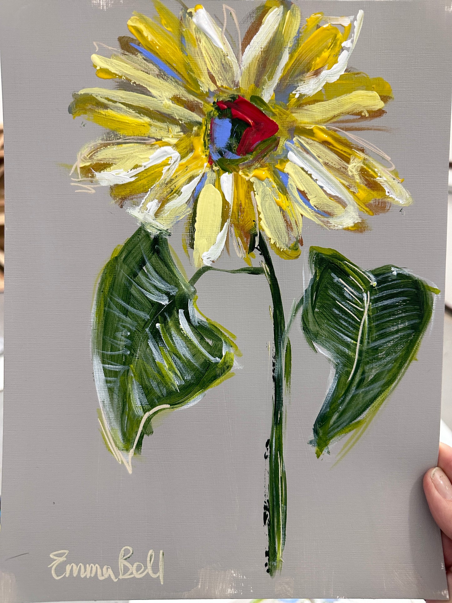 Botanical sunflower 12x9