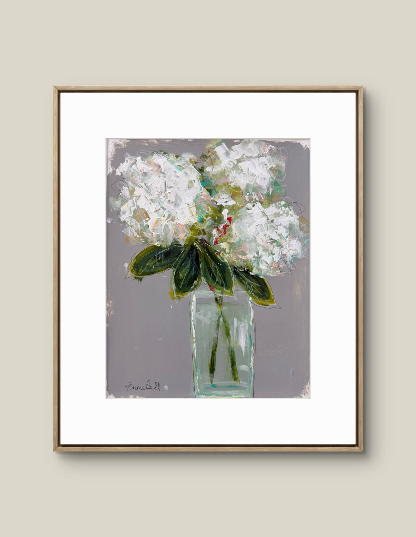 White hydrangeas 11x14
