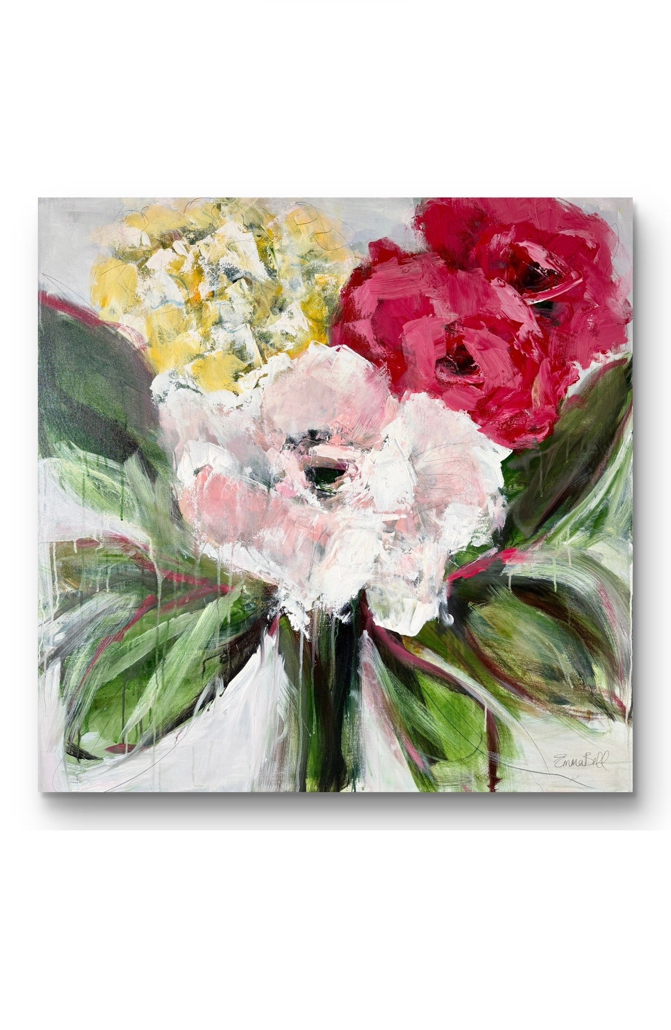 White Flower Posies 40”x40”