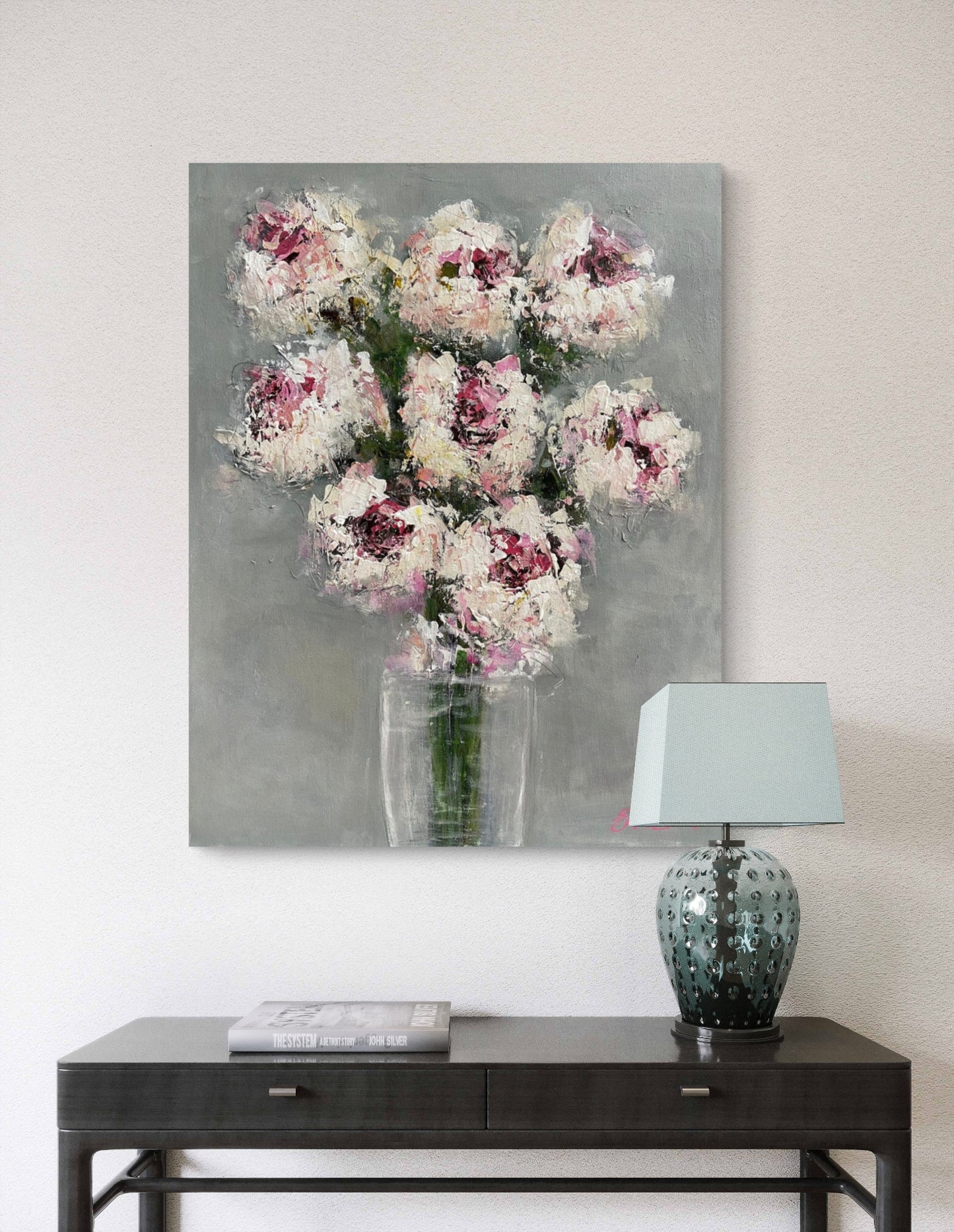 White Flowers in a Glass Vase