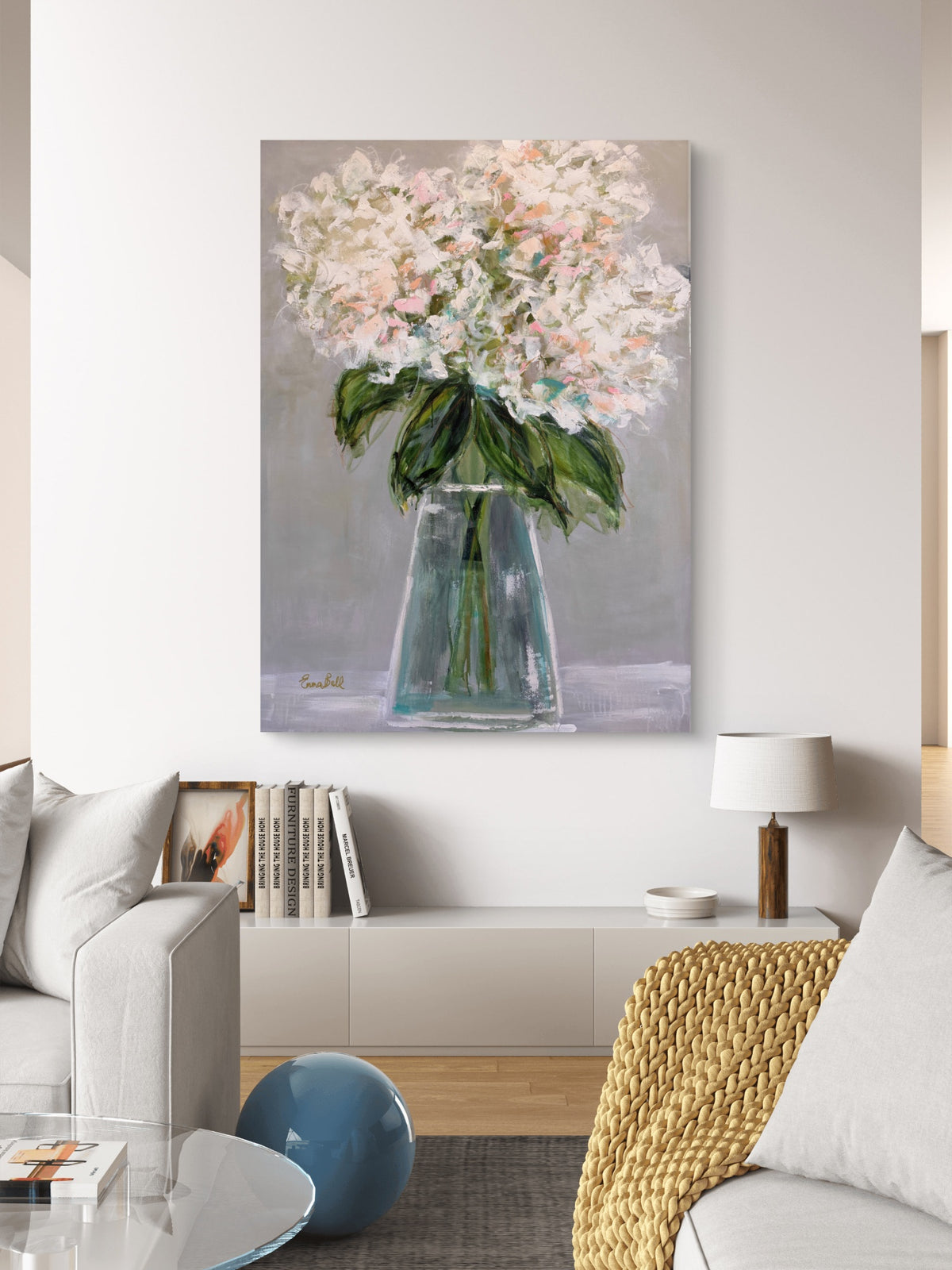 Cream Hydrangea Vase