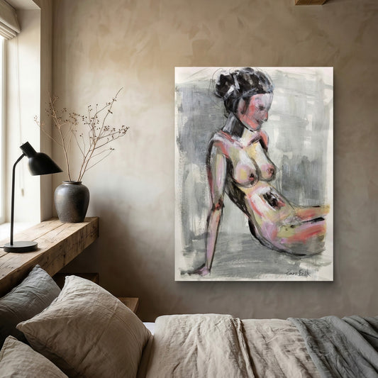 Front Figure in muted gray