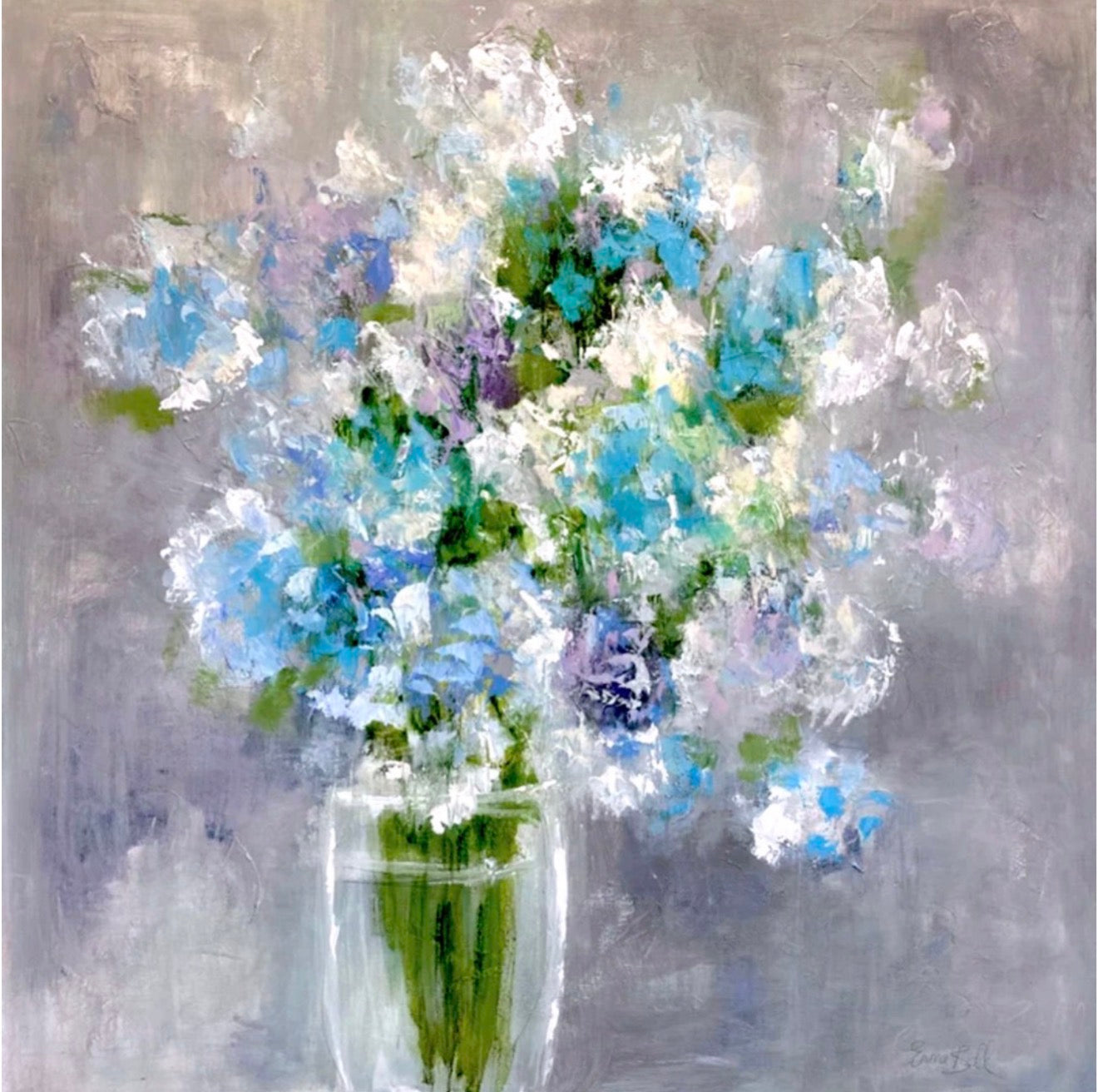 Hydrangea Vase Abstract