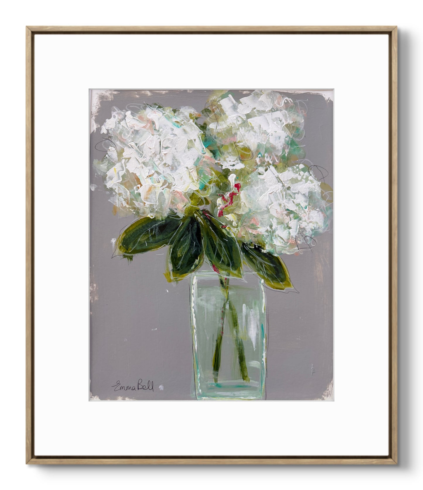 White hydrangeas 11x14
