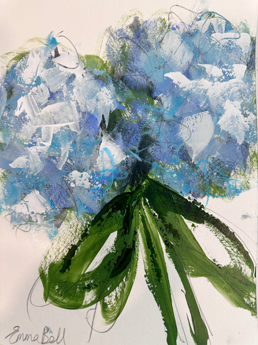 Small hydrangea painting