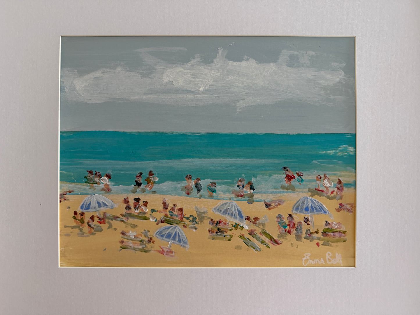 Blue Umbrellas 11x14
